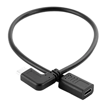 0,3 Metri Reversibilă Design de Tip C USB 3.1 de 90 de Grade Male La USB-C de sex Feminin Extensie Cablu de Date Extender Cablu