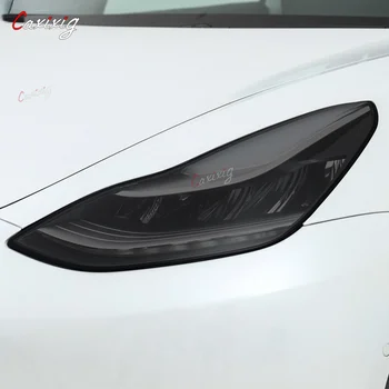 Masina Faruri Folie de Protectie Tentă Stopul de Protecție Afumat Negru Transparent TPU Autocolant Pentru Tesla Model Y 2020 Accesorii