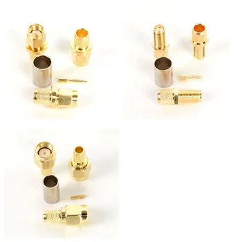 10buc SMA Male & SMA Female Sertizare pentru 50-5 5DFB LMR300 Cablu de 50ohm RF Adaptor Coaxial Conectori
