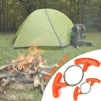 În Aer Liber Orange Camping Scroll De Urgență Din Sârmă De Oțel Văzut Instrument De Supraviețuire