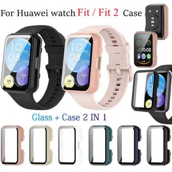 Cover Pentru Huawei Watch a se potrivi 2 Caz Smartwatch Accesorii Placate cu TPU Bara de protecție Toate-în Jurul valorii de Ecran Protector pentru Huawei Watch fit/Caz nou