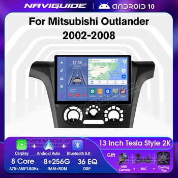 NAVIGUIDE 13inch 8G+256G Radio Auto Pentru Mitsubishi Outlander 1 2002-2008 Auto Stereo Multimedia Player Navigatie GPS 1920*1200P