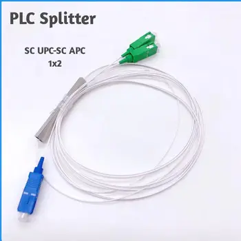 5pcs/10buc Fibre Optice PLC Separator SC 1 x 2 Mini Tub de Oțel de Tip 1:2 0.9 mm 1m Fibre Opitc Splitter SC/APC SC/UPC Conector
