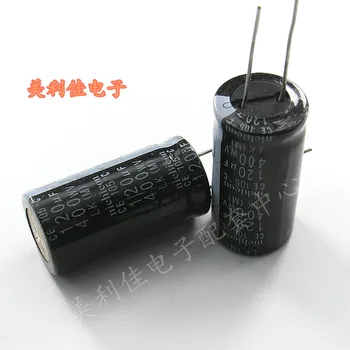 În condensator electrolitic 120uf 400v dimensiuni: 400v 18x36mm