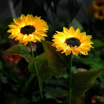 Solar Floarea-soarelui în Afara Grădină cu Gazon, cu Lumina IP65 rezistent la apa de Flori Solare Cale de Lumină pentru Terasa Curte de Nunta Decor de Vacanță