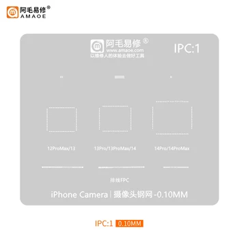 Amaoe BGA Reballing Matrita pentru iPhone 12/13/14 Seria 12/13Pro/14 Camera Flex Cablu FPC