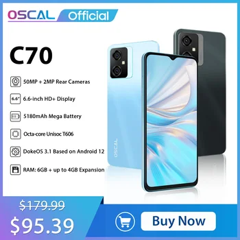 OSCAL C70 Smartphone 6GB+128GB Octa Core Android 12 50MP Camera 5180mAh Telefon Mobil 6.6