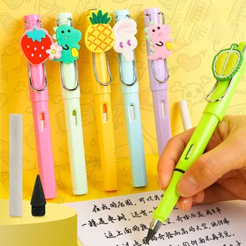 30 buc/lot Creativ Animale de Fructe continui să Scriu Creion Cu Radieră Drăguț Desen Pictura Pixuri Scoala Rechizite de Birou en-gros