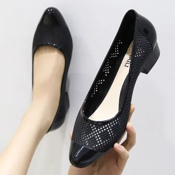 A subliniat Toe Pantofi pentru Femei 2023 Superficial Casual Culoare Solidă Tocuri inalte Respirabil Doamnelor Sandale de Moda in aer liber Femeie Mocasini