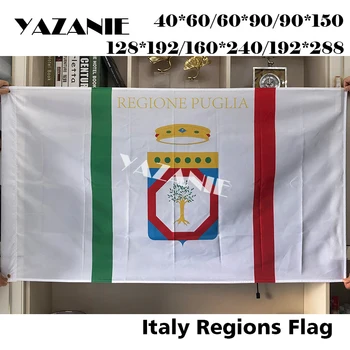 YAZANIE Italia Apulia Pavilion Italian Regiuni Steaguri și Bannere Decor Acasă 3x5ft Super-Poli Poliester Steaguri Personalizate