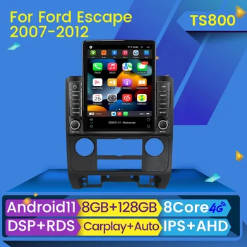 Android 11 Tesla Stil Smart Radio Auto Pentru Ford Escape 2007 - 2012 GPS Video Stereo Multimedia Player Auto Carplay Nu 2din DVD
