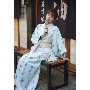 Kimono japonez Tradițional Rochie Cu Obi Imprimare de Flori Costum Rochii Femei Doamnelor Geisha Haori Yukata Rochie Kimono Costum FF3652