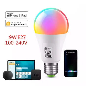 APP de Control Inteligent WIFI Bec LED Apple Homekit E27, E14, GU10 LED Lampă 100-240V / DC12V Apple Siri Voice Control