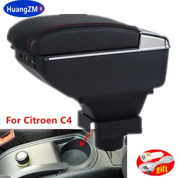 Pentru Citroen C4 Hatchback Cotiera Pentru Citroen C4 Auto Cotiera cutie de Aducere piese cutie de Depozitare accesorii auto Interior USB LED