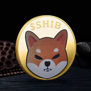 Dogecoin Criminal Shiba Inu Monedă(SHIB) Suvenir CRYPTO Metal Placat cu Aur Fizic Shib Colectie de Monede Doge Criminal de Suveniruri Monede