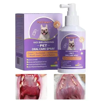 Spray de gura Pentru Caini Proaspete Spray Pentru Caini Si Pisici Câine Spray de gură Și Dinți de Câine de Curățare Pentru Îngrijire Câine 50ml Apa Câine Bla