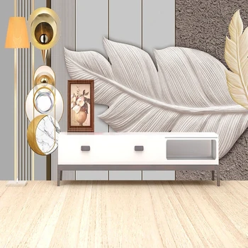 Modei moderne Moale Sac de Frunze de Fotografie Tapet Mural Living, Dormitor, TV, Canapea de Fundal de Perete Decor Acasă 3D Perete Poster Pânză