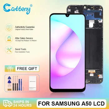 En-gros de 6.4 Inch Pentru Samsung Galaxy A50 LCD A505 Display Touch Screen Digitizer Asamblare A505F A505FD Cu Cadru de Transport Gratuit