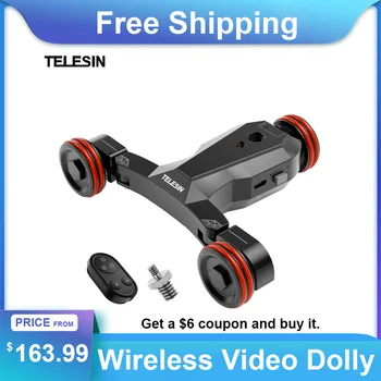 TELESIN TE-ITC-001 Wireless Camera Auto Dolly 3-Roți Motorizate Dolly Slider Masina cu Telecomanda Controlfor DSLR si Camera Sport