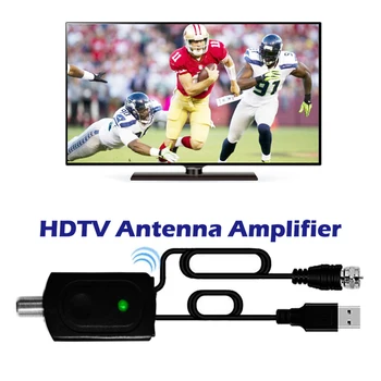 Antena TV cu Amplificator Semnal Impuls TV Antena cu Adaptor USB de Alimentare pentru HDTV High Gain Redus de Zgomot de Până la 15 Km Gama