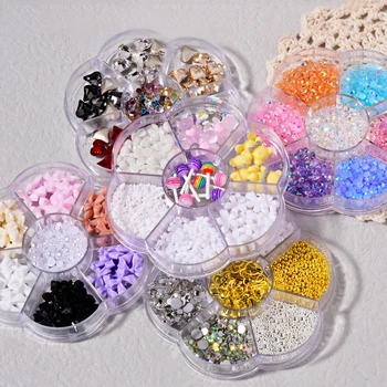 Se amestecă Meci 3D Bowknot Urs Mic Pearl Rășină Aliaj Stras Decorare Arta de Unghii DIY Lollipop Șirag de mărgele Bijuterii Dotari en-Gros