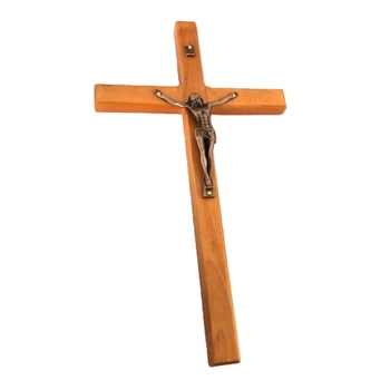 10Inches Crucifix pe Perete Catolică Agățat Isus pentru Biserică Acasă