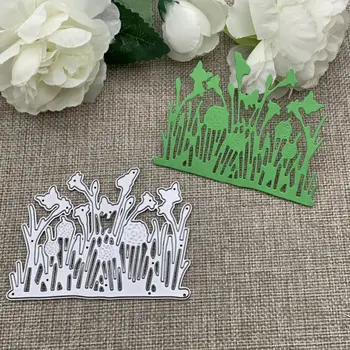 Fluture în iarba de Tăiere de Metal Moare Șabloane Pentru DIY Scrapbooking Decorative Relief Artizanat Mor de Tăiere Șablon Mucegai