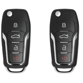 2X Pentru Xhorse XKFO01EN Universal Firul Remote Key Fob Flip 4 Buton Pentru Ford Stil Pentru VVDI Instrument-Cheie