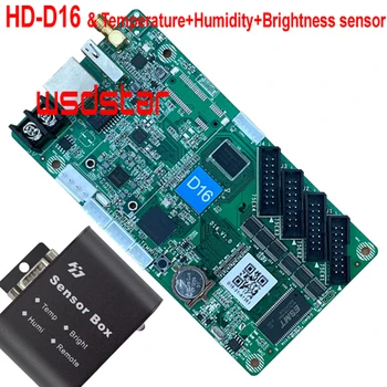 HUIDU HD-D16 & Temperatura+Umiditate+senzor de Luminozitate Asincron Full Color Control Card
