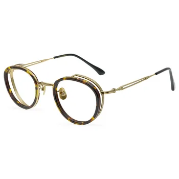 Moda ochelari cadru dublu bărbați Designer de acetat de aliaj optice ochelari Miopie lectură femei clasic personalizat ochelari