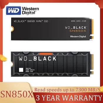 WD BLACK SN850X de 1TB, 2TB NVMe Interne Jocuri SSD Solid state Drive cu Radiator Funcționează cu Playstation 5 Gen4 PCIe M. 2 2280