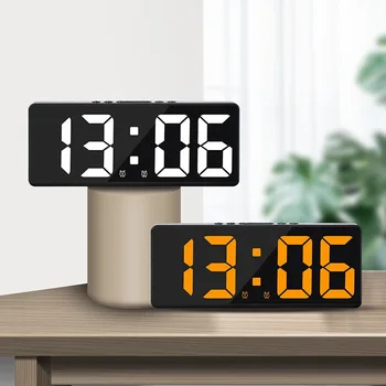 Ceas cu Alarmă Digital Voice Control Temperatura Amânare Modul de Noapte Desktop Ceas de Masa 12/24H Anti-deranja Funtion LED-uri Ceasuri Ceas