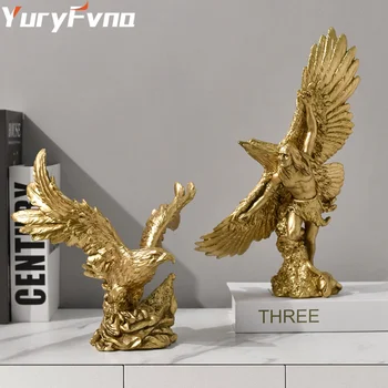 YunFvna Retro Creativitatea Vultur Statuie Nouă Cameră Decor Figurine De Animale Birou Cadou Home Decor Camera De Studiu Ornamente Abstracte