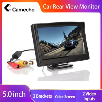 Camecho 5 Inch Monitor Auto TFT LCD Digital HD 800*480 Ecran 2 Modul de Intrare Video Colorate Pentru a Inversa Vedere din Spate aparat de Fotografiat 2 Suporturi