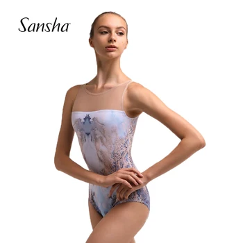 Sansha 2022 Noi Femei fără Mâneci Dans Tricou cu Plasă de Detalii Fata de Gimnastică, Balet Imbracaminte 50BA1030P
