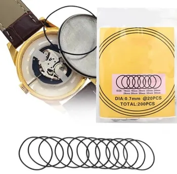 200Pcs/sac Ceas O-Ring de Cauciuc rezistent la apa Ceasul Înapoi Capacul Garnituri Ceas de Reparații Instrument pentru Ceasornicar Grosime de 0,7 mm 16-34mm