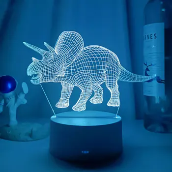 Dinozaur LED 3D Lumina de Noapte Touch sau de Control de la Distanță de Masă de Birou Lampa de Noapte Cameră Decor Crăciunul Cadou de Ziua de nastere Pentru Copil Copil Prieten