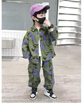 Nou stil coreean Haine Băiat Copil 2-8 Ani Primăvară Toamnă-Băiatul în Costum de Moda de Top sacou + Pantaloni de Costum baietel Costum din Două Piese