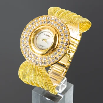 2023 Noua Moda de Lux de Aur Centura de Plasă de Femei Ceas Fierbinte Vinde Complet Diamant de Lux Cuarț Ceas de mână de sex Feminin BAOHE