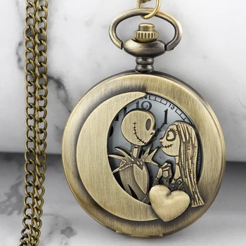 Retro Craniu Stil Ceas de Buzunar Celtic Cuarț Pandantiv Ceas cu Lanț Colier Mai bun Cadou de Ziua de nastere pentru Baieti Bărbați Femei Prieteni