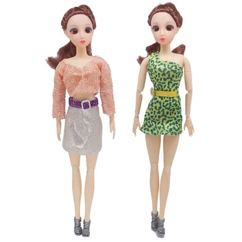Noul Manual Papusa Rochie pentru Papusa Barbie Princess Dating Scurt Fusta Rochie de zi cu Zi Haine Papusa de Moda Haine Accesorii 11