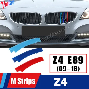 Se potrivesc Pentru BMW E89 Z4 2008-2019 Fata Grila Rinichi Clip Decal Dungă Capac Ornamental Pentru 9 Lamele Grătar, Mașină de Accesorii pentru Decor