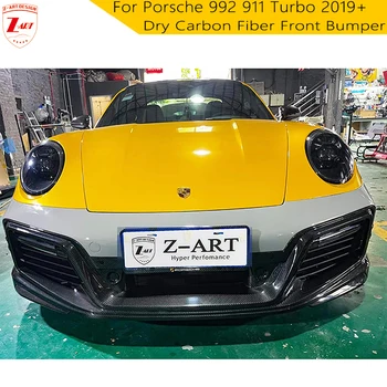Z-ART GT Strada R Uscat Fibra de Carbon Bara Fata Pentru Porsche 992 911 Turbo 2019+ Fibra de Carbon Vânt Spoiler set Pentru 992 Turbo S