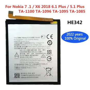 2022 HE342 3060mAh Înlocuire Baterie Pentru Nokia 7.1 / X6 2018 6.1 Plus / 5.1 Plus TA-1100 TA-1096 TA-1095 TA-1085 Bateria Telefonului