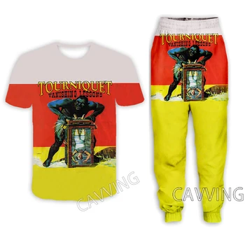 Garou-Rock 3D Imprimate Casual tricou + Pantaloni Jogging pantaloni Pantaloni Costum de Haine Femei/ Bărbați Seturi Costum de Haine