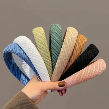 Moda Tricotate Diagonal Bentita pentru Femei Morandi Temperament hairband simplitate dulce blând Pălării de Păr Accesorii 2023