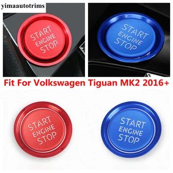Start Stop Motor Comutator Buton Keyless Decor Inel Acoperi Accesoriile de Interior Pentru Volkswagen VW Tiguan 2016 -2022
