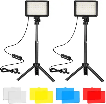 LED-uri de Fotografie, Video Lumina Panou de Iluminat Studio Foto Kit Lampa Cu Suport Trepied RGB Filtre Pentru a Trage Live Streaming Youbube