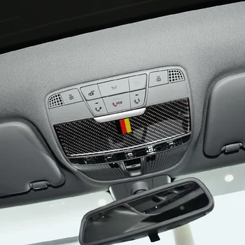 Pentru Mercedes Benz C Class C180 C200 W205 GLC Autocolant Fibra de Carbon Interior Auto Lumina de Citit Capacul Panoului Ornamental Autocolant Auto