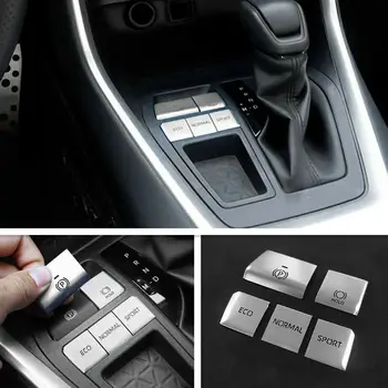 5PCS Aluminiu Masina Schimbătorului de Viteze Cutie Panou Autocolant Garnitura Pentru Toyota RAV4 2019 2020 Masina Autocolante de Interior
